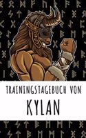 Trainingstagebuch von Kylan: Personalisierter Tagesplaner für dein Fitness- und Krafttraining im Fitnessstudio oder Zuhause