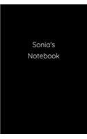 Sonia's Notebook: Notebook / Journal / Diary - 6 x 9 inches (15,24 x 22,86 cm), 150 pages.