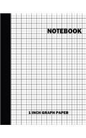 Notebook. 1 Inch Graph Paper: Grid Notebook/Grid Paper Journal 8.5x11 in. White Grid Notepad