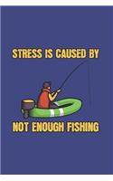Stress Is Caused By Not Enough Fishing: Funny Angling 2020 Planner - Weekly & Monthly Pocket Calendar - 6x9 Softcover Organizer - For Fishing Dad, Fly Fishing And Angling Lover