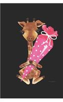 Giraffe School Notebook: Graph Paper Journal 6x9 - 120 Pages