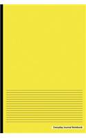 Everyday Journal Notebook - Lined Paper (Yellow Cover): 6" x 9", Ruled Lined Journal, Non-Spiral Durable Bound Journal,100 pages for Writing, Sketching & Notes