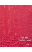 2018 - 2022 Pink Leather Five Year Planner