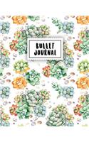 Bullet Journal: Minimal White Cactus Journal 150 Dot Grid Pages (Size 8x10 Inches) with Bullet Journal Sample Ideas