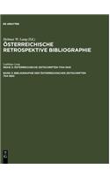 Bibliographie Der Osterreichischen Zeitschriften 1704-1850
