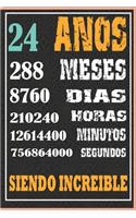 24 Años Siendo Increible: Regalo de Cuaderno / diario forrado para REGALO DE CUMPLEAÑOS DIVERTIDO Anos 24 SIENDO INCREIBLE, 110 Paginas, 15CMx23CM, Tapa blanda, Mate Terminar