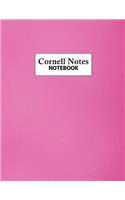 Cornell Notes Notebook: Efficient Note Taking System For College and University Students: Deep Pink