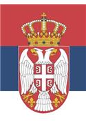 Serbia Flag Notebook - Serbian Flag Book - Serbia Travel Journal: Medium College-Ruled Journey Diary, 110 page, Lined, 6x9 (15.2 x 22.9 cm)