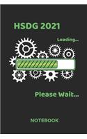 HSDG 2021 Loading: Squared Notebook - Journal Diary - A5 Format - Squared Pages