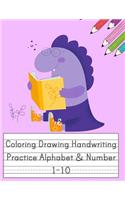 Coloring Drawing Handwriting Practice Alphabet & Number