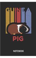 Guinea Pig Notebook: Retro Guinea Pig Lined Journal for Women, Men and Kids. Great Gift Idea for All Cavy Lover Boys and Girls.