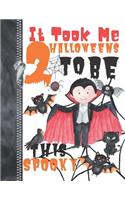 It Took Me 2 Halloweens To Be This Spooky: Scary Halloween Trick Or Trick Flying Vampire Doodling & Drawing Art Book Sketchbook Journal For Boys