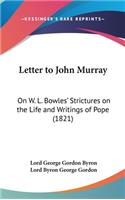 Letter to John Murray
