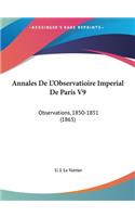 Annales de L'Observatioire Imperial de Paris V9