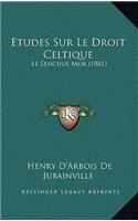 Etudes Sur Le Droit Celtique