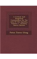 A Critical and Exegetical Commentary on the Acts of the Apostles, Volume 2