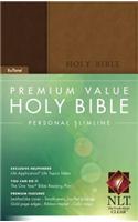 Personal Size Slimline Bible-NLT: New Living Translation, Brown/Tan TuTone LeatherLike, Personal Size Slimline Edition