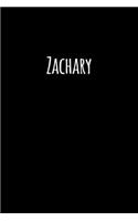 Zachary: Clean Personalized Lined Notebook / Journal Gift, 120 Pages, 6x9, Soft Cover, Matte Finish, Perfect Gift for Zachary