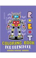 Robot coloring book Preschool