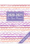 2020-2021 Two Year Planner: Beautiful Watercolor Cover: See It Bigger Planner 2020-2021 With 2-Page Monthly Spreads & Notes Pages, 2020-2021 Diary