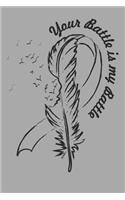 Your Battle Is My Battle: Gift For Melanoma Cancer Patient( 120 Pages Blank Lined 6x9)