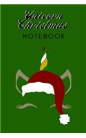 Unicorn Christmas Notebook: Holiday Journal for Teen Girls Pages Size 6x9