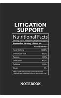 Nutritional Facts Litigation Support Awesome Notebook: 6x9 inches - 110 ruled, lined pages - Greatest Passionate working Job Journal - Gift, Present Idea