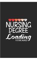 Nursing Degree Loading Future Nurse: A Lined Ruled Paper Composition Book Journal for Nurses, RN's, LVN's, LPN's and Nursing Students Blue/Navy Cute Nurse Appreciation Week Gifts for He