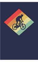 Mountain Biker Notebook: Retro Vintage 80s MTB 6 x 9 Dotted Dot Grid Journal Gift for Mountain Bikers And Cyclists (108 Pages)