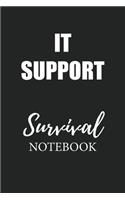 It Support Survival Notebook: Small Undated Weekly Planner for Work and Personal Everyday Use Habit Tracker Password Logbook Music Review Playlist Diary Journal