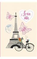 Daily Planner 2019: I Love Paris Theme One Page a Day Fashion Diary Planner