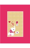 Cute Elephant and Bird Heart Journal