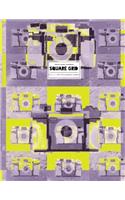 Graph Paper Notebook 8.5 X 11: Math Notebook, Green and Purple Square Grid Journal, Retro 90's Spraypaint