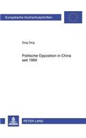 Politische Opposition in China Seit 1989