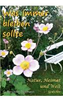 Was immer bleiben sollte