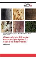 Claves de identificación macroscópica para 22 especies maderables