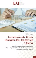 Investissements directs étrangers dans les pays de l'UEMOA