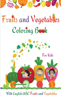 Fruits and Vegetables Coloring Book for Kids