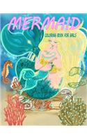 mermaid coloring book for girls: 43 Cute, Adorable and various unique design of coloring book perfectly + 43 doted pages ( Behind each design )