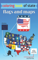 coloring book of state flags and maps