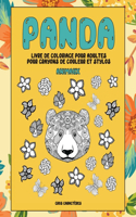 Livre de coloriage pour adultes pour crayons de couleur et stylos - Gros caractères - Animaux - Panda