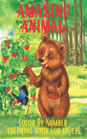 Amazing Animal Color By Number Coloring Book For Adults
