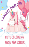 Kawaii Unicorn Cute Coloring Book for Girls