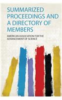 Summarized Proceedings and a Directory of Members