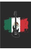 Mexico Flag - Bass Guitar: Graph Ruled Notebook / Journal (6 X 9 - 5 X 5 Graph Ruled) - Gift Idea For All Mexican