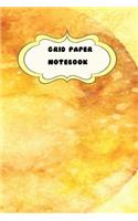 Grid Paper Notebook: Yellow Watercolor Theme-Student Graph Book 1cm-6 x 9"