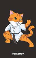 Notebook: Karate Cat 6 x 9 inch dot grid - 120 pages for Creative Cat Lovers