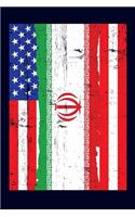 Iranian American Flag Notebook