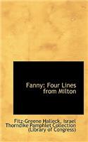 Fanny: Four Lines from Milton