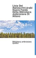 Lista Dei Manoscritti Arabi Nuovo Fondo Della Biblioteca Ambrosiana Di Milano
